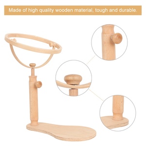 21cm Wood <strong>Embroidery</strong> <strong>Frame</strong> Wooden Tambour Hoop Cross Stitch <strong>Frame</strong> High Adjustable Desktop <strong>Frames</strong> - Product Image 5