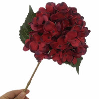 Ranting Bunga Hydrangea Buatan dari Sutra Imitasi untuk Dekorasi Bunga Pernikahan dan Rumah