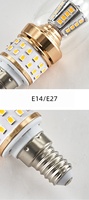 Ampoule LED Corn E27 E14, lumière de bougie, 5W 8W 10W, CCT, pour éclairage mural, de plafond, de parapluie, de lustre, de anneau, en aluminium