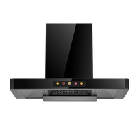 900mm 600mm 750mm Acier Inoxydable Mural Auto Clean Smart Range Hotte Cuisines Communales Extracteurs De Graisse De Fumée Hotte Cuisinière