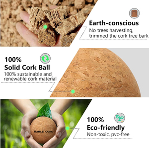 Boule de liège de carafes de vin, <span class=keywords><strong>bouchon</strong></span> de liège en bois <span class=keywords><strong>bouchon</strong></span> de boule en bois bouchons de liège bouchons pour le remplacement de bouteille en verre de <span class=keywords><strong>carafe</strong></span> de vin - Product Image 3