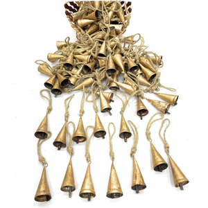 Wholesale Cheap Price Rustic Brass Hanging Cow Bell for <b>Christmas</b> Decor <b>Christmas</b> <b>Door</b> <b>Wreath</b> Hanging Bell for Outdoor Decor - Product Image 4