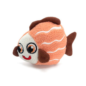 Dentizione interattiva morbida moderata quantità Crinkle pesce gatto giocattolo erba gatta per interni - Product Image 1