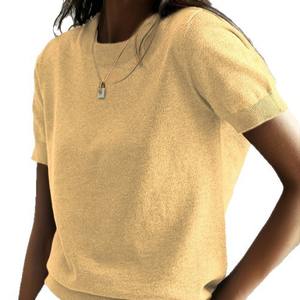 Cross-Border Hot-Selling 25 Summer-Autumn New Round-Neck <b>Short</b>-<b>Sleeved</b> Standard <b>Knit</b> Korean Cloak Loose Casual <b>Top</b> Women's - Product Image 5