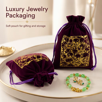 Sacs à bijoux en velours pliables personnalisés Luda avec logo, mini pochettes cadeaux en daim pour bagues et colliers, vente en gros