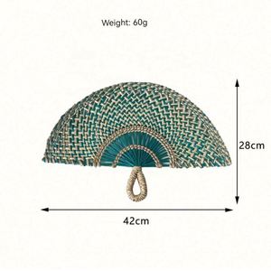 พัดสานจากฟางธรรมชาติ ลดราคาพิเศษ ใช้ตกแต่งผนังห้องนั่งเล่น ระเบียงบ้าน หรือแขวนประดับ - Product Image 4