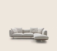 Canapé design italien en tissu combiné avec grand angle Nouveau mobilier de salon haut de gamme minimaliste sur mesure pour villas