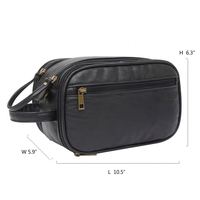 Sac de maquillage portable BSCI Factory, sac de rangement multifonctionnel pour homme, grande capacité, sac de toilette rétro en PU imperméable