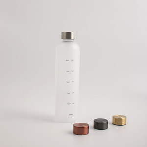 1L Plastic <strong>Bottle</strong> Tritan <strong>Time</strong> Marker Leakproof Large Big Sport Plastic Frosted White Motivational <strong>Water</strong> <strong>Bottle</strong> BPA Free - Product Image 5