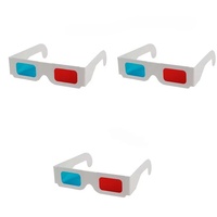 Papier universel Anaglyphe 3D Lunettes Papier 3D Lunettes Vue Anaglyphe Rouge/Bleu 3D Verre Pour Film Vidéo