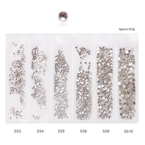 ZHI JIA Luxurious 3D 6 Sizes Mixed Flatback Nail Rhinestones AB Aurora Clear Topaz Gold <strong>Ruby</strong> Sapphire Purple Glass Diamonds - Product Image 2