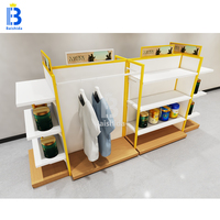 Usine directe étagères de présentation en métal double face personnalisées pour chats chiens supermarché maison animalerie étagères en bois présentoirs