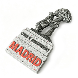 Imán de nevera personalizado de poliresina 3D de Oso y Madroño, <span class=keywords><strong>Madrid</strong></span>, España, recuerdo de oso y árbol de fresa, venta al por mayor - Product Image 4