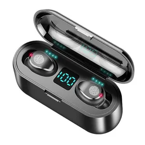 F9 Tws Earphone Stereo Nirkabel In-Ear HIFI Mini, Headset Earbud Olahraga LARI UNTUK Iphone untuk Samsung
