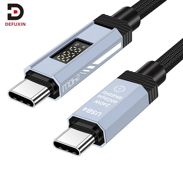 DFX 240W 5A PD3.1 Digital Display USB4 Cable 1M 40Gbps Braid Cord TB4 Compatible with E-Marker for MacBook Pro ASUS ROG Phone