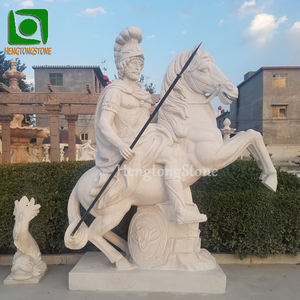 <span class=keywords><strong>Escultura</strong></span> <span class=keywords><strong>de</strong></span> Caballo Marly en Mármol Blanco con Soldado en el Louvre - Product Image 2