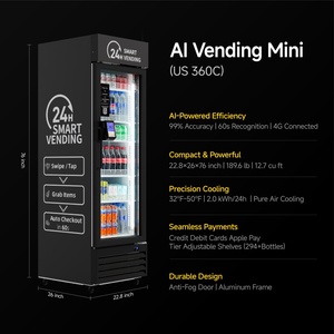 Distributore Automatico Intelligente AI con SDK, Raffreddamento <span class=keywords><strong>a</strong></span> Compressore e Monitoraggio Remoto per Snack e Bevande Combo HAHA 360 per Ufficio, Scuola, Palestra - Product Image 4