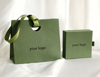 Coffret Cadeau Écologique Fait Main Robuste pour Bijoux : Boîte à Tiroirs, Pochette, Collier, Bague, Pendentif – Kit d'Emballage pour Rangement de Bijoux