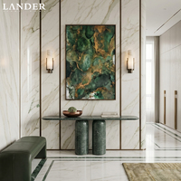 Table console moderne en marbre de 2 m, style design Verde Guatemala, pour la maison et l'hôtel, meubles de salon