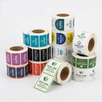 Autocollants adhésifs personnalisés durables, imperméables et résistants à l'huile, de forme ronde, en vinyle, pour l'emballage de bougies, avec logo personnalisé