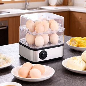 Produit OEM ODM, conception la plus récente, cuiseur à œufs multifonctionnel rapide pour la cuisine, cuiseur à œufs <span class=keywords><strong>carré</strong></span> en acier inoxydable noir - Product Image 1