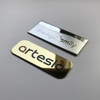 Miroir lisse gravé métal marque Logo étiquette plaque signalétique SS aluminium alliage de zinc produit de personnalisation