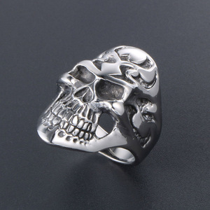 Skull <b>Titanium</b> Steel <b>Ring</b> Men's Punk Rock Jewelry SA403 Party Fashion <b>Rings</b> - Product Image 2