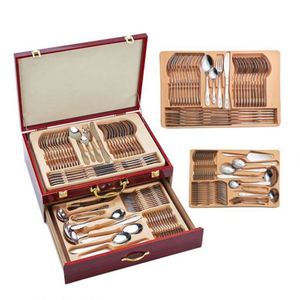 Juego de Cubiertos de Acero Inoxidable Ecológico de Alta Calidad, 72/24 Piezas, Estilo Contemporáneo, con Logotipo Personalizado Grabado con Láser, Regalos Empresariales - Product Image 4