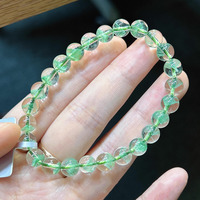 Premium Natürliches Brasilianisches Grünes Gartenquarz-Armband mit Grünen Pyramiden-Kristallperlen für Sammler & Luxusgeschenke
