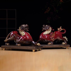 Msh Một Mới Trung Quốc Phong Cách Gốm Pixiu Trang Trí Với Tốt Lành Ý Nghĩa Cho Văn Phòng - Product Image 1