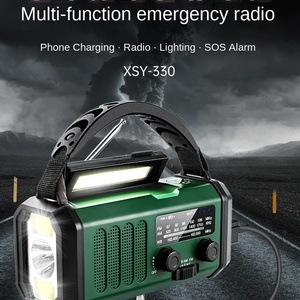 Xách Tay 20000MAh Đa-Chức Năng Năng Lượng Mặt Trời Đài Phát Thanh Đèn Pin USB Sạc Hand Crank Khẩn Cấp Điện Thế Hệ AM FM Xách Tay Đài Phát Thanh - Product Image 3