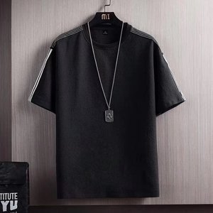 Camiseta Deportiva Casual de Verano 2025 de Alta Calidad para Hombre, de Manga Corta, Tejida y Bordada, de Color Sólido, Transpirable y de Secado Rápido - Product Image 6