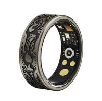 Smart Ring Fitness Tracker Moniteur de santé en acier inoxydable pour la fréquence cardiaque Oxygène sanguin Sommeil Multisport IP68 Étanche 4 jours