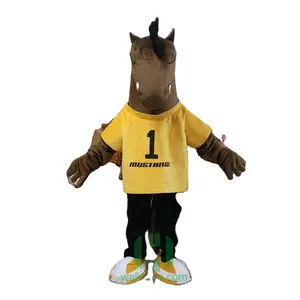 Costume de mascotte de cheval de personnage de dessin animé bon marché pour l'événement