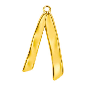 Pendentif en acier inoxydable 304 en forme de V irrégulière, plaqué or, breloque en forme de vague pour la fabrication de colliers DIY - Product Image 5