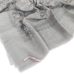 Hanako Series Nuevo modelo Hijab Elegante plata Impresión digital Bufanda de algodón Mangas cortas para adultos Moda al por mayor para la primavera - Product Image 1