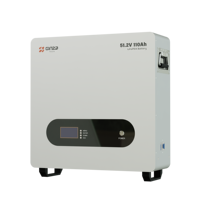 Système de stockage d'énergie domestique LiFePO4 51,2 V 110 Ah à cycle profond, 5,6 kWh, avec communication CAN pour onduleur solaire hybride