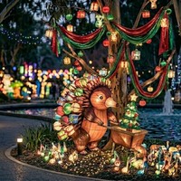 Lebendige Freizeitpark-Laternen-Interaktionsdekoration für Neujahr Innen-/Außenbereich Themenpark-Lichtshow