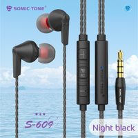 Écouteurs intra-auriculaires filaires stéréo élégants 3,5 mm avec micro pour iPhone/Samsung/Xiaomi/Huawei