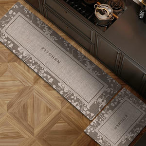 Alfombra de cocina vintage belga de lana, rectangular, con diseño geométrico, resistente a las manchas y antideslizante para la cocina. - Product Image 3