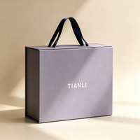Personnalisez votre propre boîte cadeau avec ruban et poignée, boîte cadeau en carton avec poignée pour cosmétiques et expédition