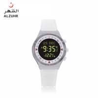 Obral besar jam tangan Digital tahan air Qibla tali karet jam tangan Digital Al Harameen untuk anak-anak