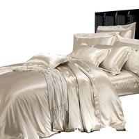 Ensembles de Literie En Soie de luxe 4 pièces, 19MM Ensembles de Housse De couette En Soie, 100% 6A Soie de Mûrier californie King Size