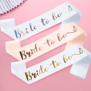 Go Party 3PCS Bride to Be Headbands Sash and Veil Sets Cinta <span class=keywords><strong>DE</strong></span> BODA Satin Sash <span class=keywords><strong>Velo</strong></span> Accesorios nupciales <span class=keywords><strong>para</strong></span> el cabello Boda - Product Image 2