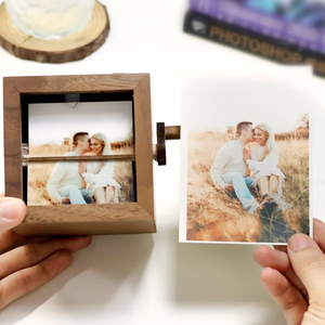 Christmas Gift POD DIY Gift <strong>Box</strong> Custom Glowing Hand-Crank Flip Photo Book Camera <strong>Memorial</strong> <strong>Keepsake</strong> Gift - Product Image 3