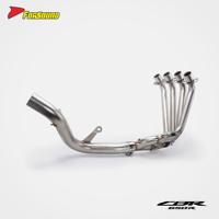 Système d'échappement de moto en acier inoxydable pour Honda CBR650R, collecteur, tube intermédiaire et silencieux coloré effet flamme - Prix de gros usine Forsound