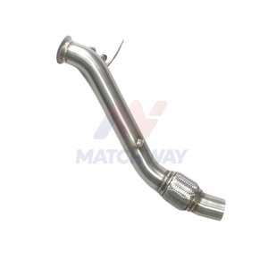 Tubo de Escape de Acero Inoxidable Pulido MATCHWAY, 100% Soldado con TIG, para BMW <span class=keywords><strong>E60</strong></span> E61 LCI 520d <span class=keywords><strong>N47</strong></span> 2006-2009 - Product Image 1