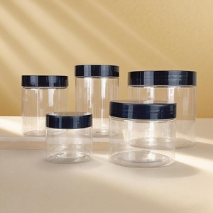 50g 100g 200g 250g 300g Cosmetic <b>Plastic</b> Packaging Food Grade Transparent Pet <b>Plastic</b> Face Cream Skincare Body Butter <b>Jar</b> - Product Image 1