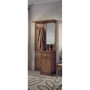 Set di mobili per la casa da 1 pezzo Console d'ingresso con 1 pannello a specchio in legno con Spotlight allungabile Credenza per Home Bar - Product Image 1