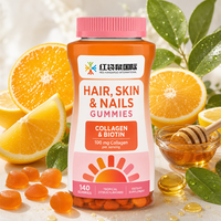 Lancement de la marque de bien-être en ligne aux États-Unis et en Europe, vendeurs e-commerce, OEM, étiquette privée, supplément de collagène, gommes à la biotine 100 mg